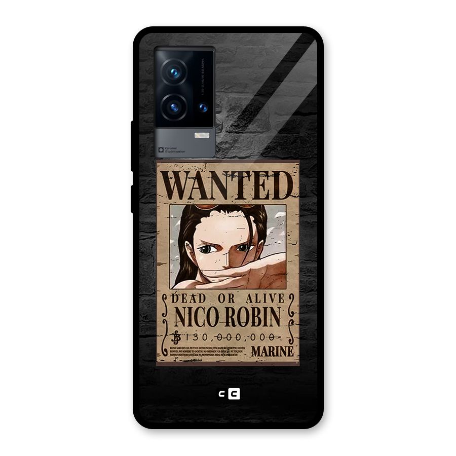 Nico Robin Wanted Glass Back Case for iQOO 9 5G