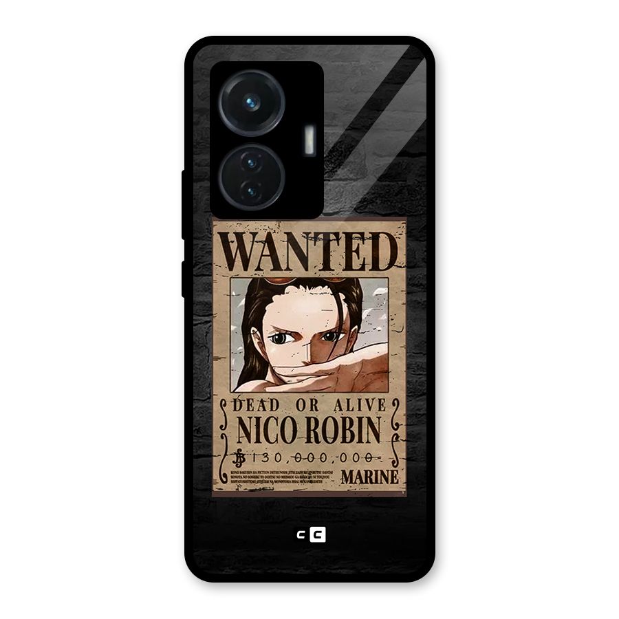 Nico Robin Wanted Glass Back Case for iQOO Z6 44W