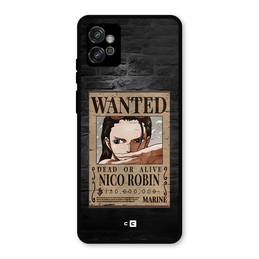 Nico Robin Wanted Metal Back Case for Moto G32