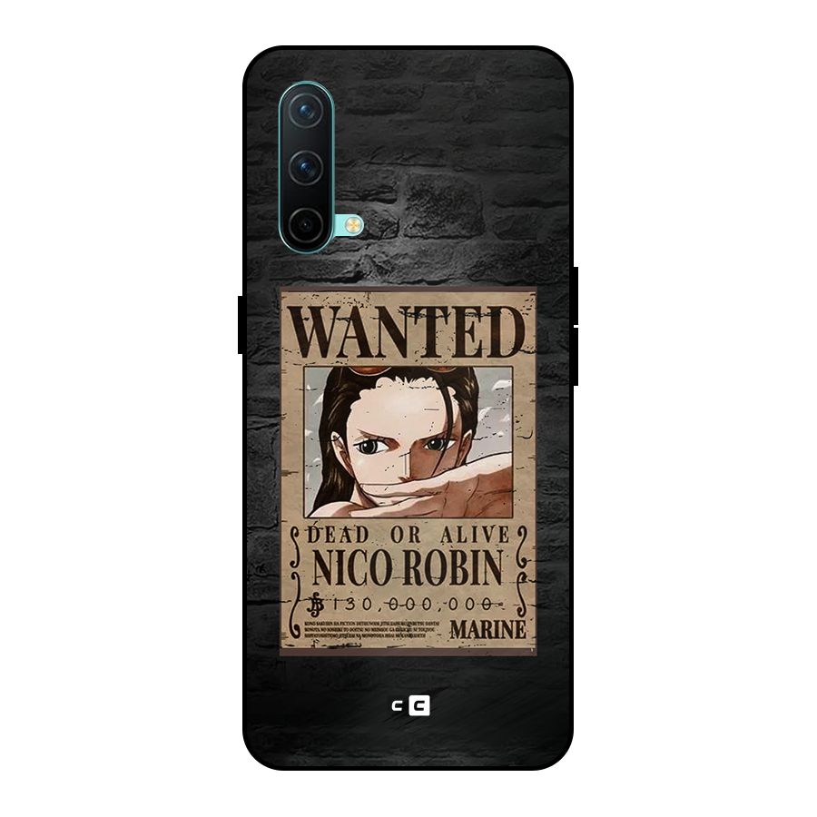 Nico Robin Wanted Metal Back Case for OnePlus Nord CE 5G