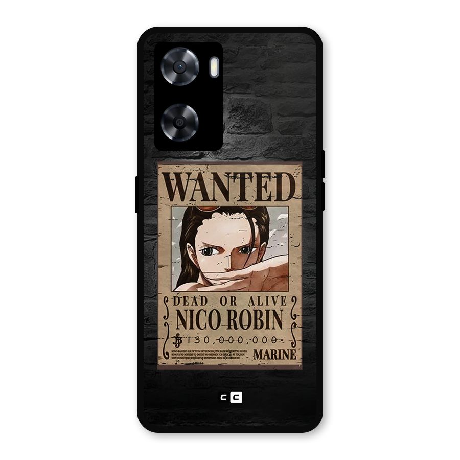 Nico Robin Wanted Metal Back Case for Oppo A57 2022