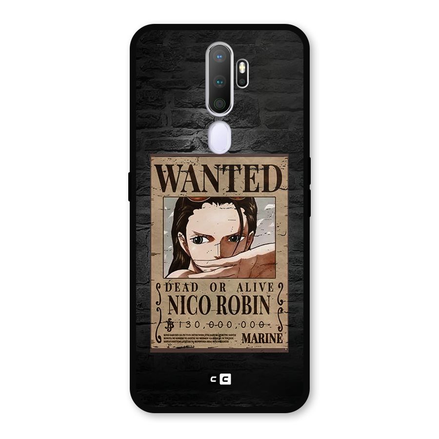 Nico Robin Wanted Metal Back Case for Oppo A9 (2020)