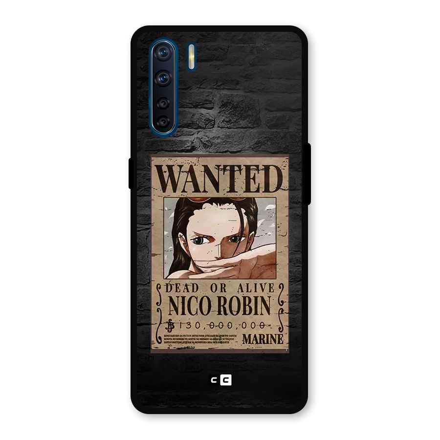 Nico Robin Wanted Metal Back Case for Oppo F15