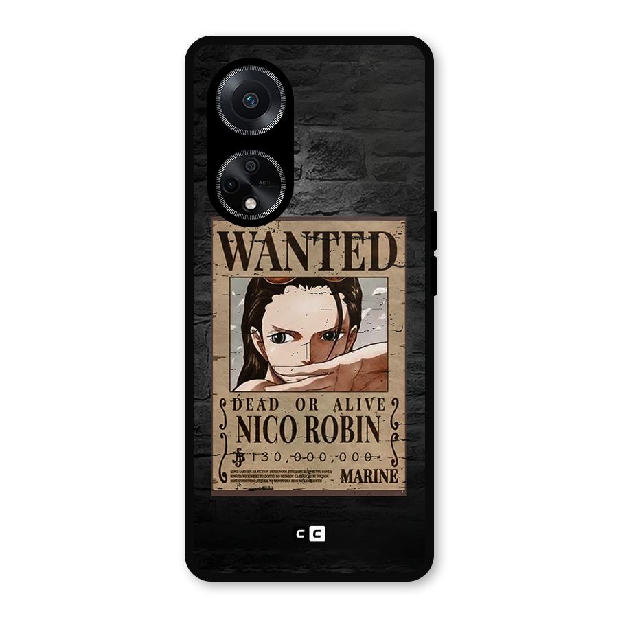 Nico Robin Wanted Metal Back Case for Oppo F23