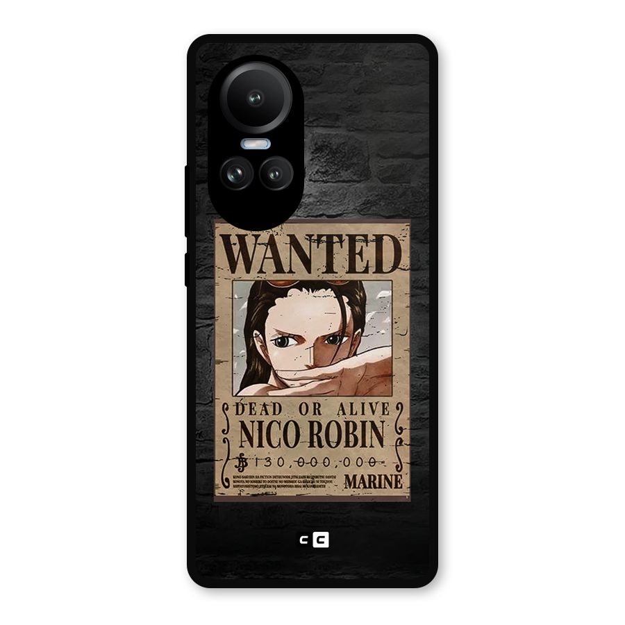 Nico Robin Wanted Metal Back Case for Oppo Reno10