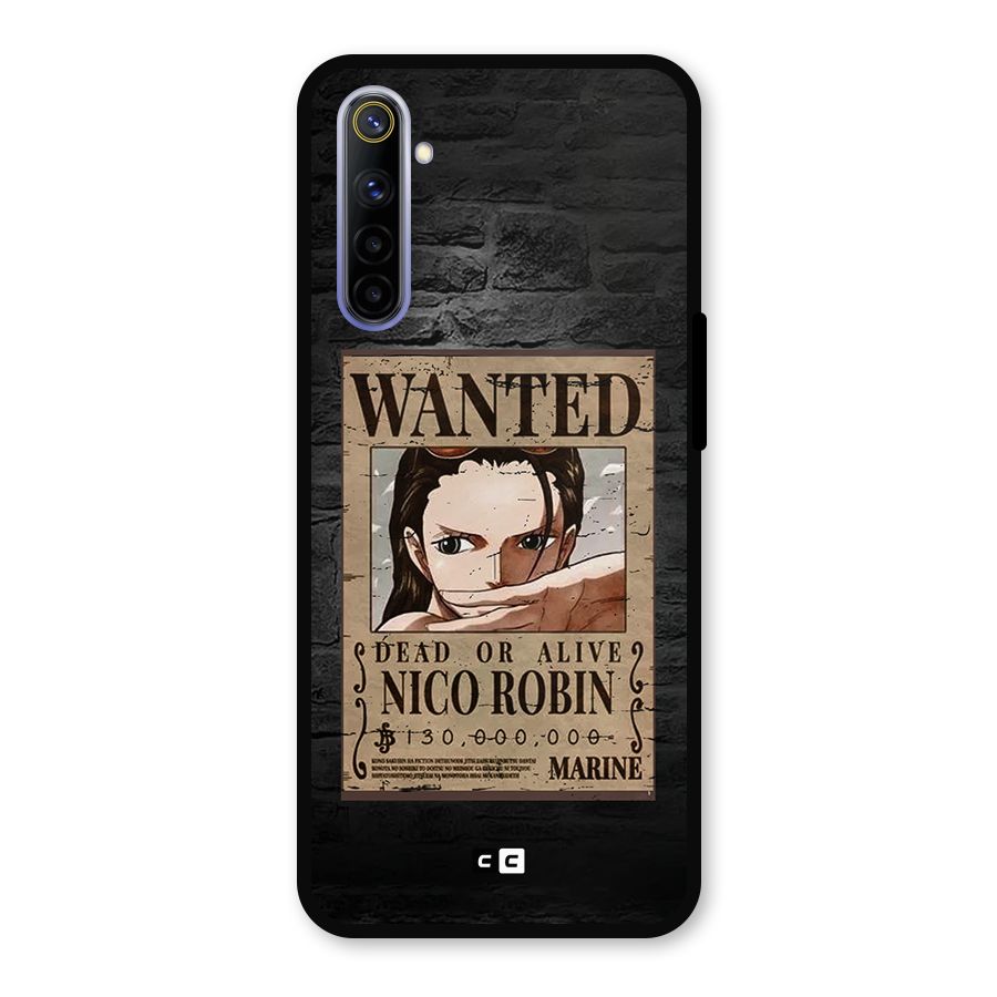 Nico Robin Wanted Metal Back Case for Realme 6
