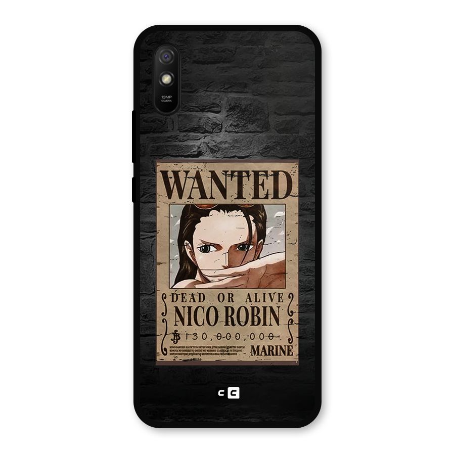 Nico Robin Wanted Metal Back Case for Redmi 9a