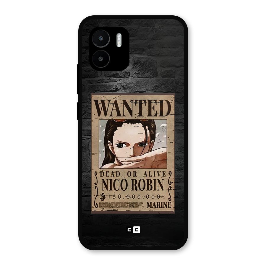 Nico Robin Wanted Metal Back Case for Redmi A1
