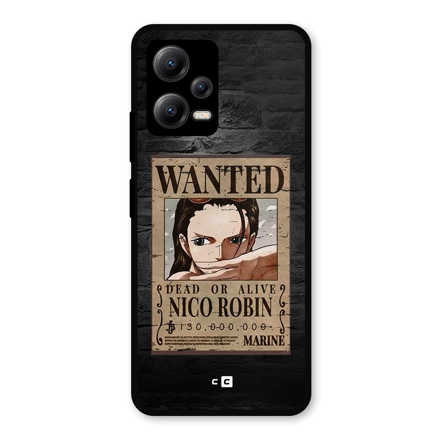 Nico Robin Wanted Metal Back Case for Redmi Note 12 5G