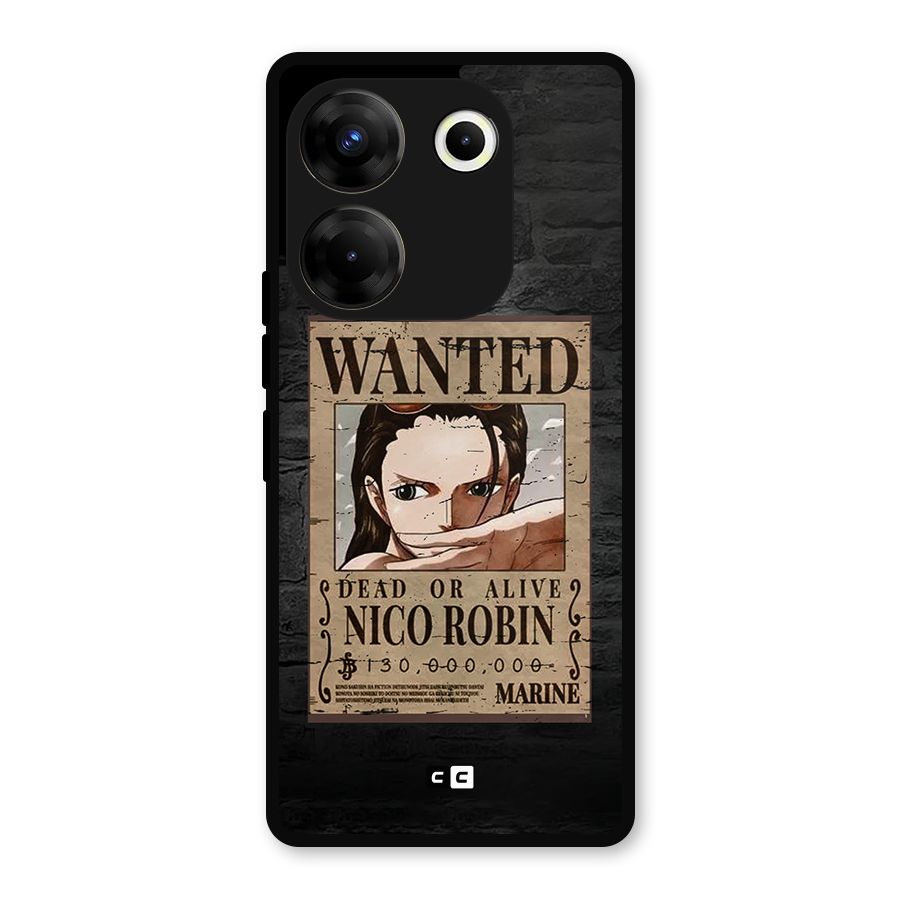 Nico Robin Wanted Metal Back Case for Tecno Camon 20 Pro