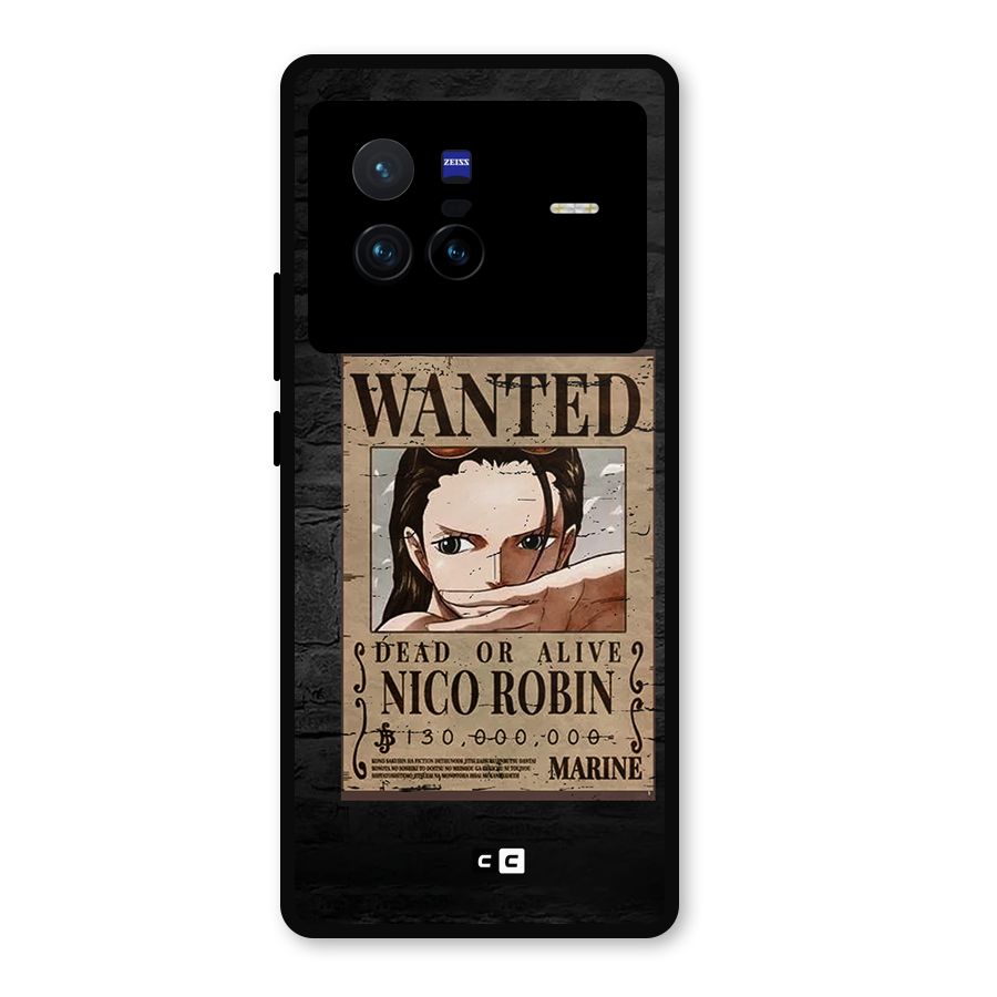 Nico Robin Wanted Metal Back Case for Vivo X80