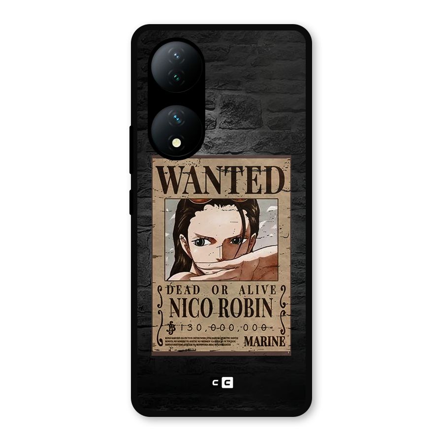 Nico Robin Wanted Metal Back Case for Vivo Y100a