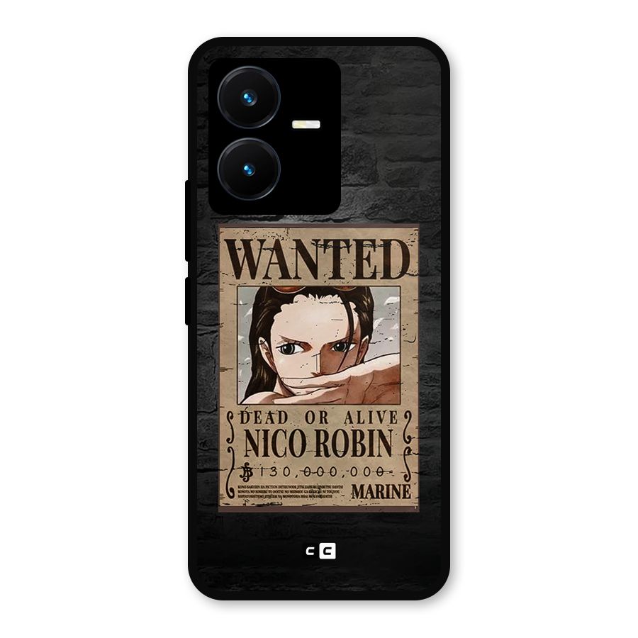 Nico Robin Wanted Metal Back Case for Vivo Y22
