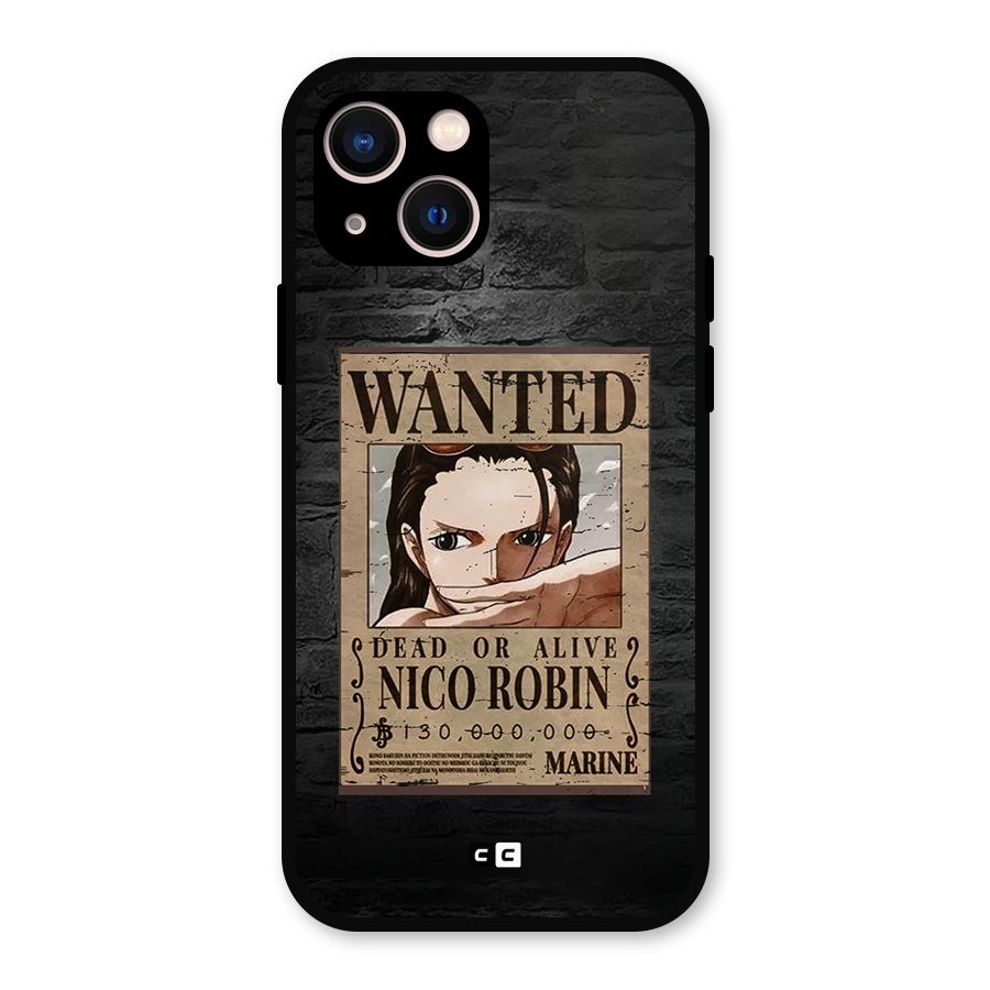 Nico Robin Wanted Metal Back Case for iPhone 13