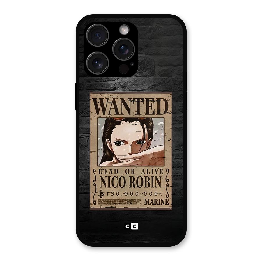 Nico Robin Wanted Metal Back Case for iPhone 15 Pro Max
