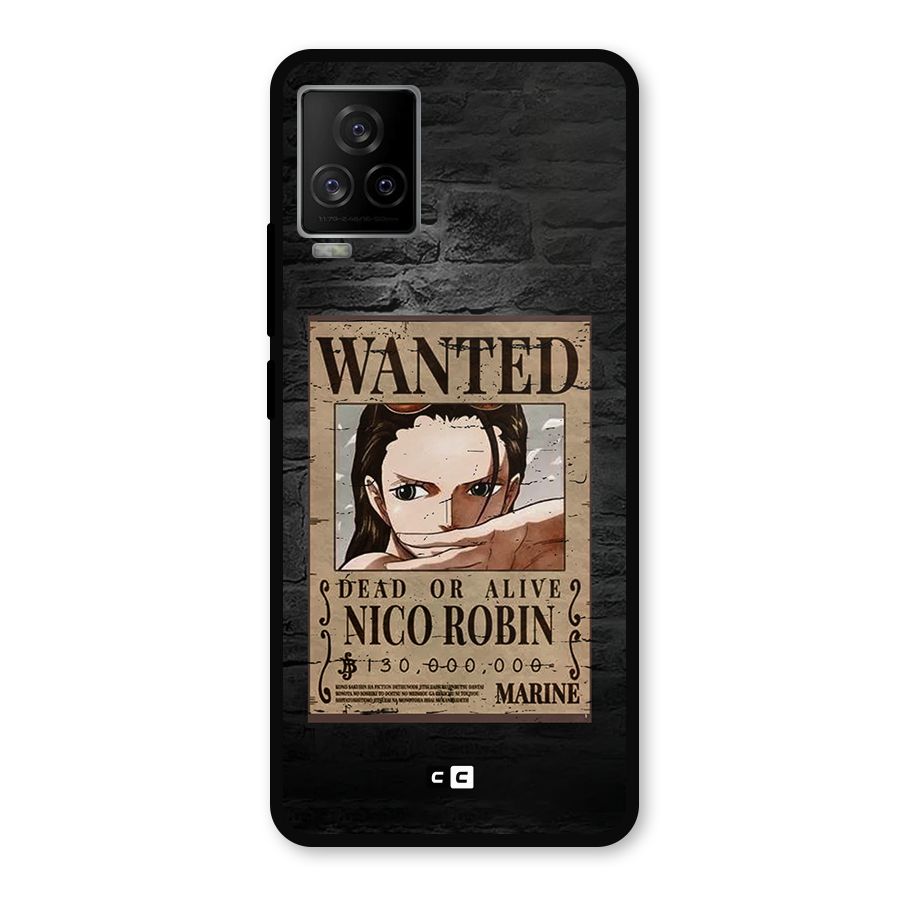 Nico Robin Wanted Metal Back Case for iQOO 7 Legend 5G