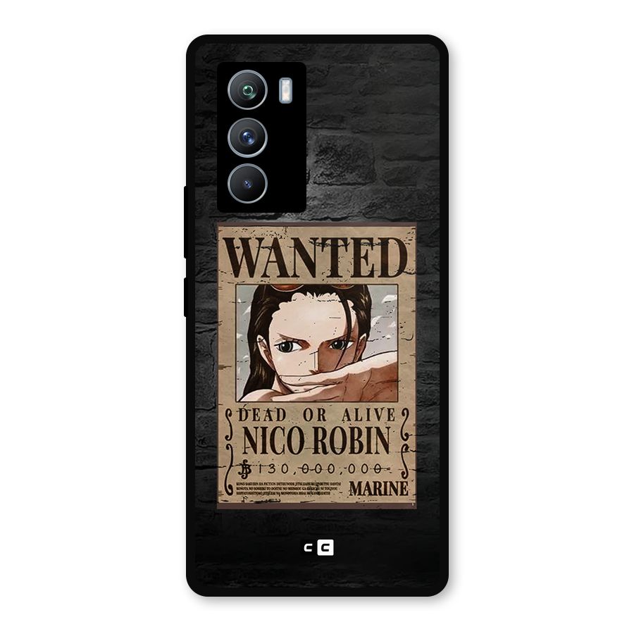 Nico Robin Wanted Metal Back Case for iQOO 9 SE