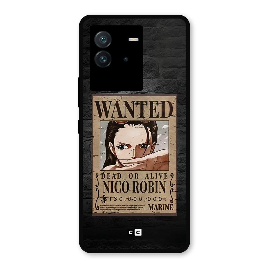 Nico Robin Wanted Metal Back Case for iQOO Neo 6 5G