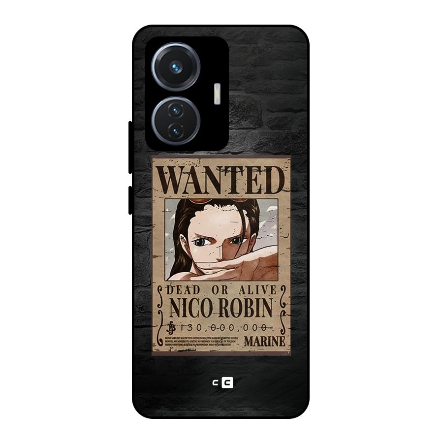 Nico Robin Wanted Metal Back Case for iQOO Z6 44W
