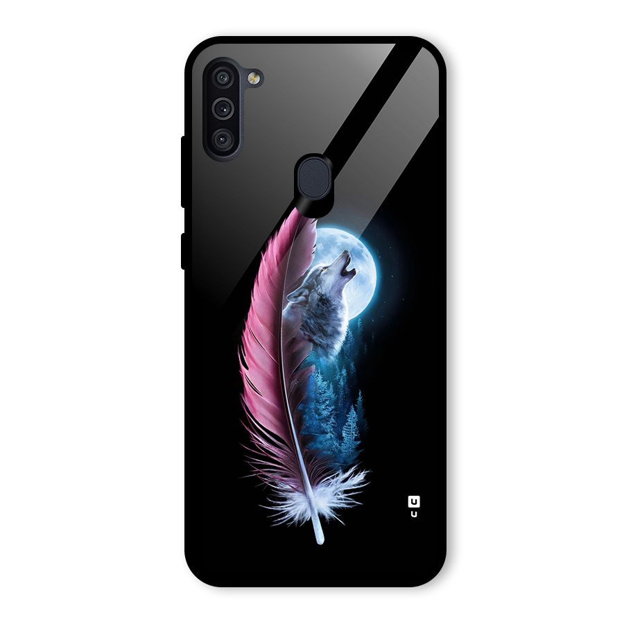 Night Howler Glass Back Case for Galaxy M11