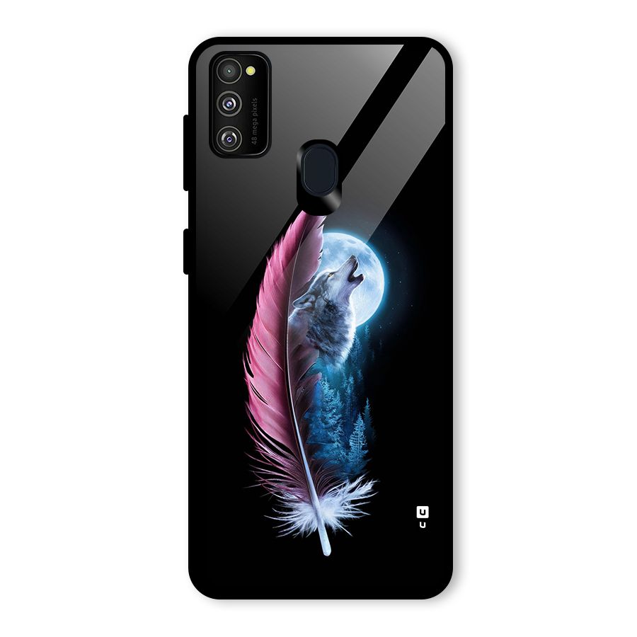 Night Howler Glass Back Case for Galaxy M21