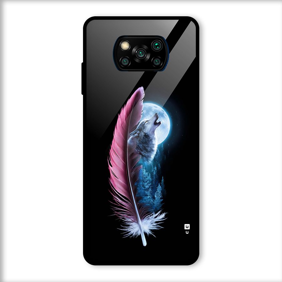 Night Howler Glass Back Case for Poco X3