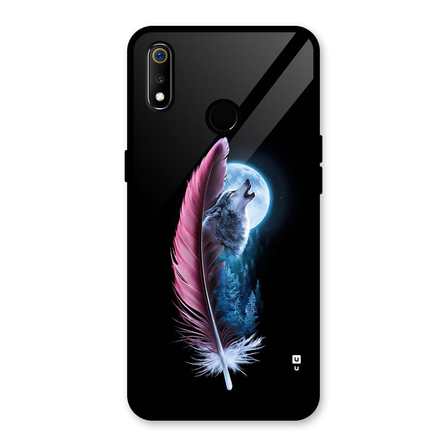 Night Howler Glass Back Case for Realme 3