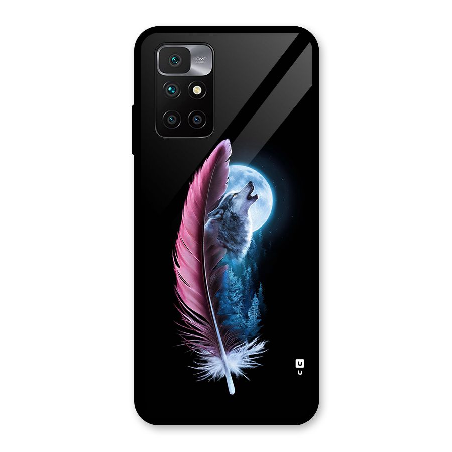 Night Howler Glass Back Case for Redmi 10 Prime