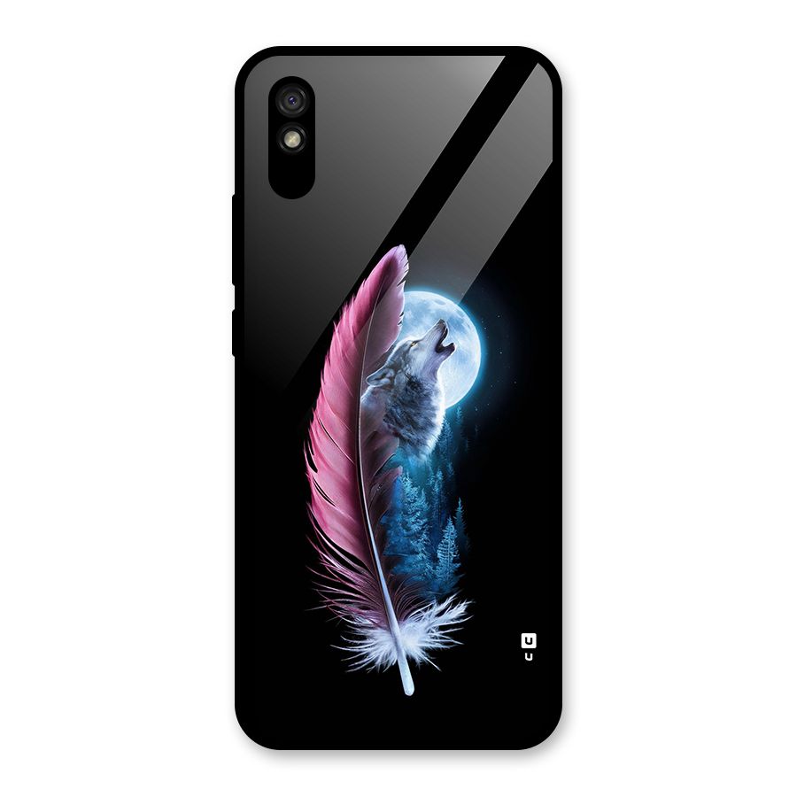 Night Howler Glass Back Case for Redmi 9A