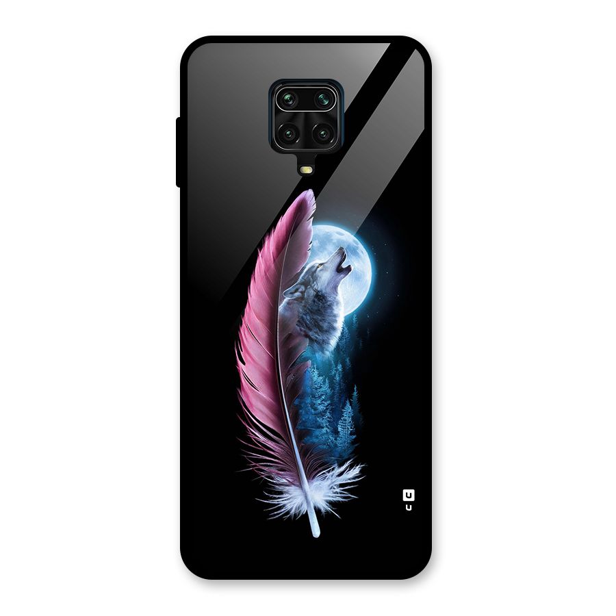 Night Howler Glass Back Case for Redmi Note 9 Pro