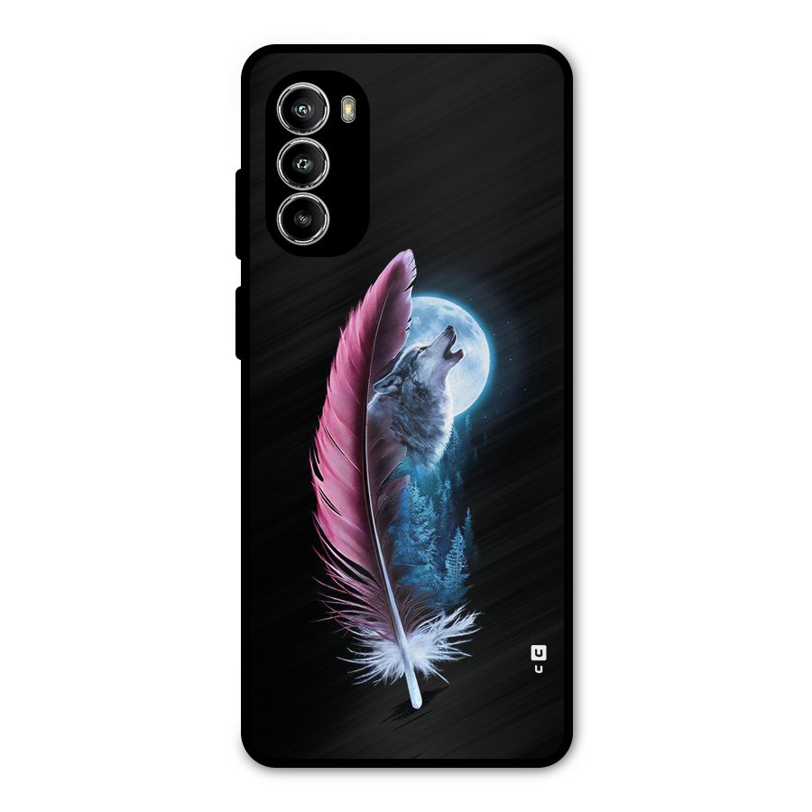 Night Howler Metal Back Case for Moto G52