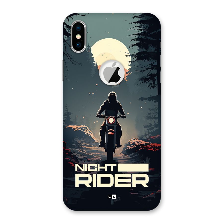 Night Rider Back Case for iPhone X Logo Cut