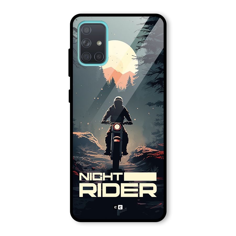 Night Rider Glass Back Case for Galaxy A71