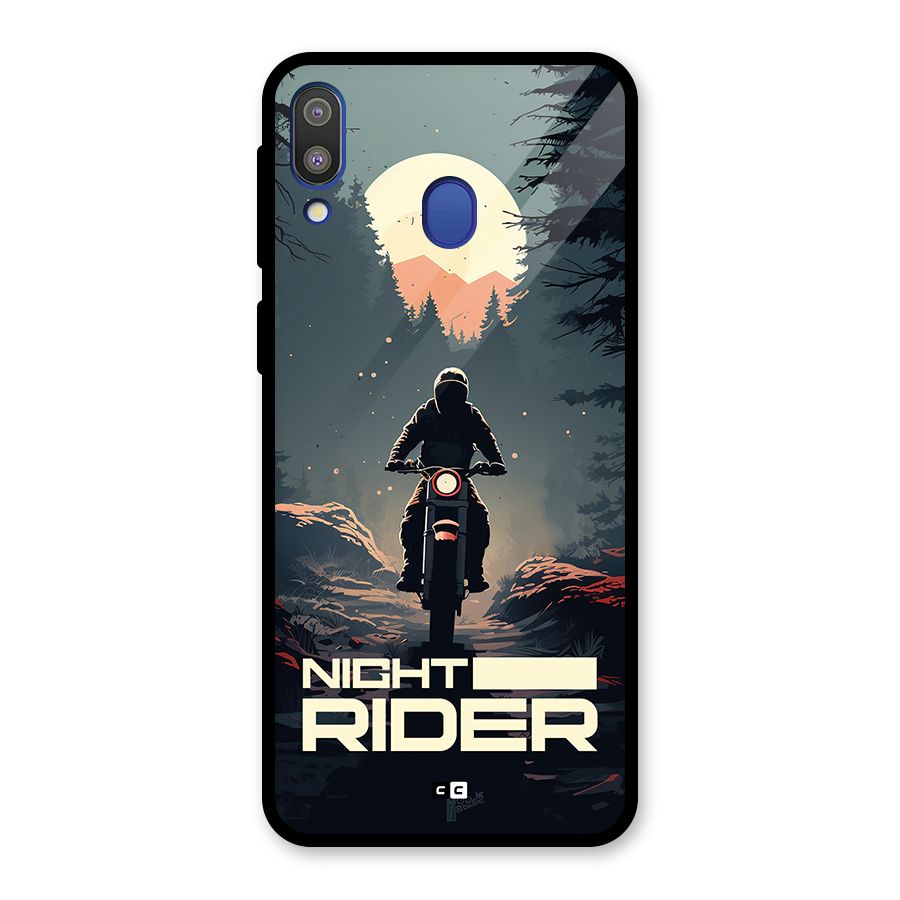 Night Rider Glass Back Case for Galaxy M20