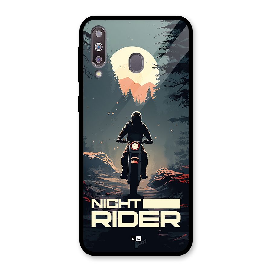 Night Rider Glass Back Case for Galaxy M30