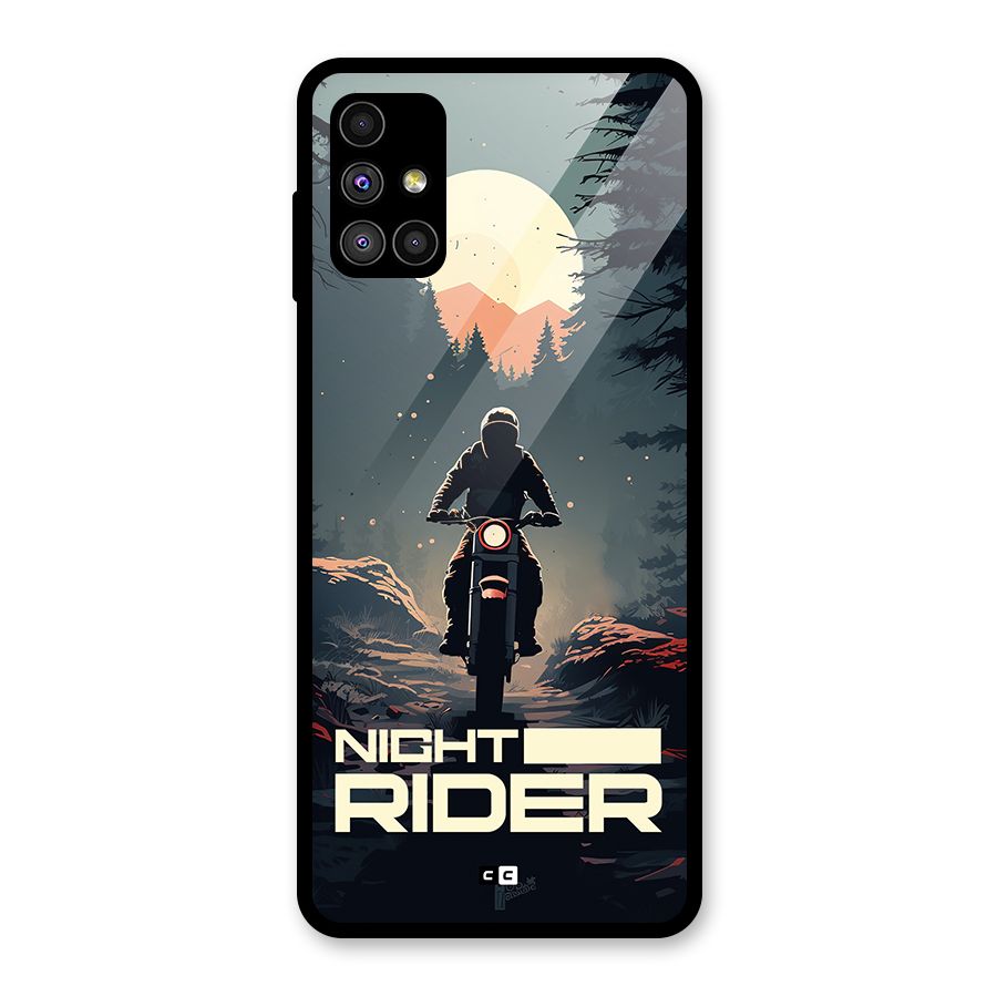Night Rider Glass Back Case for Galaxy M51