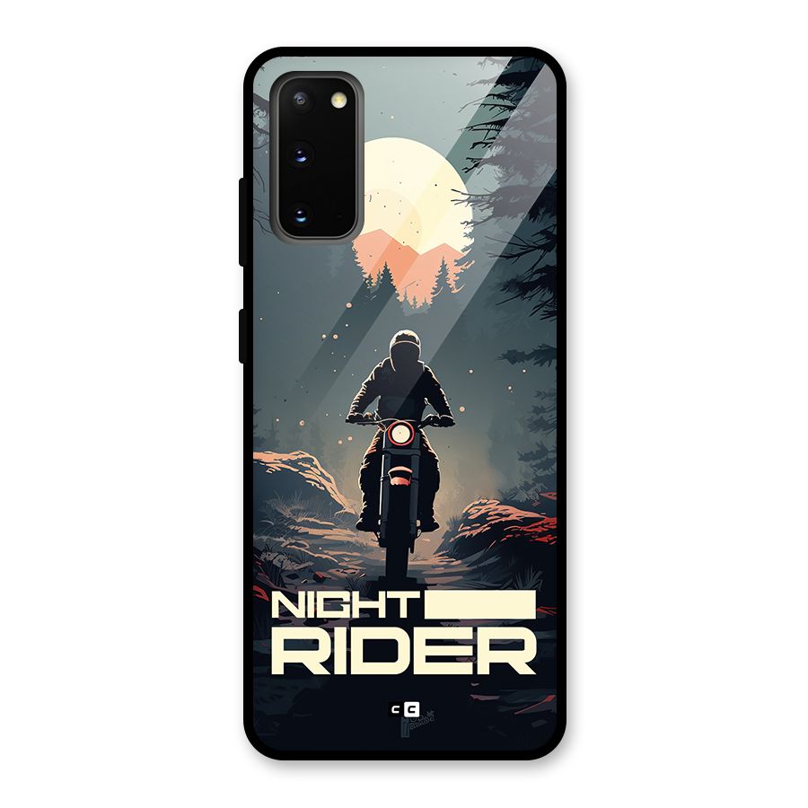Night Rider Glass Back Case for Galaxy S20