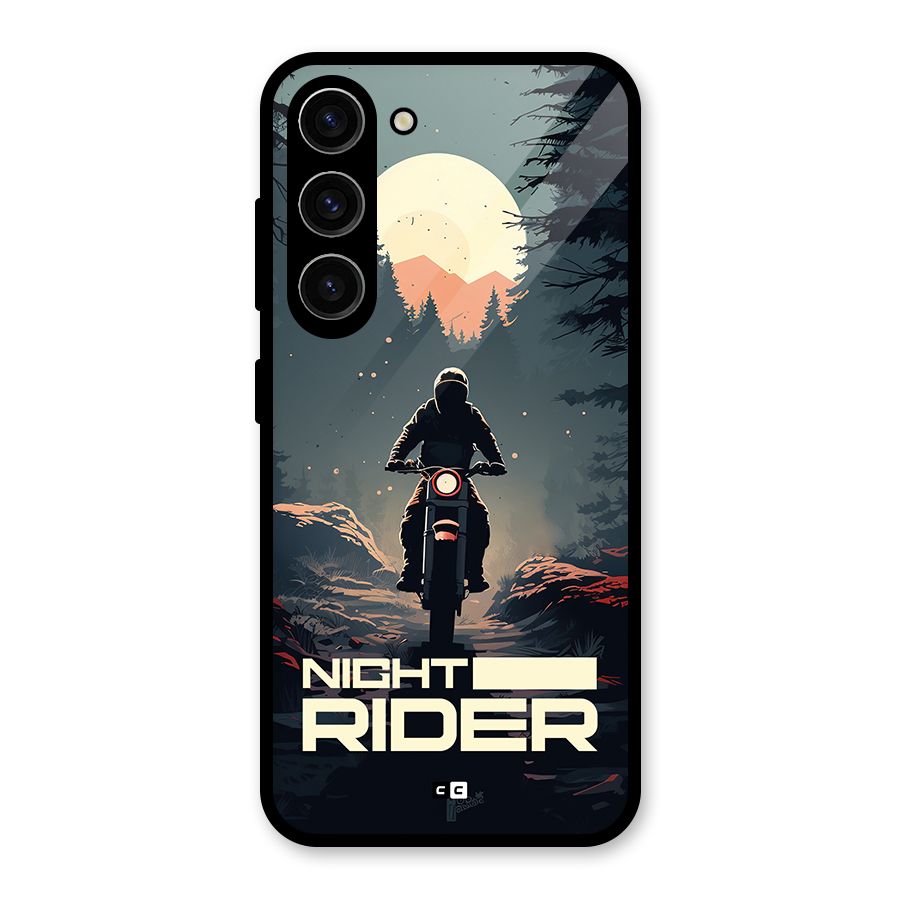 Night Rider Glass Back Case for Galaxy S23