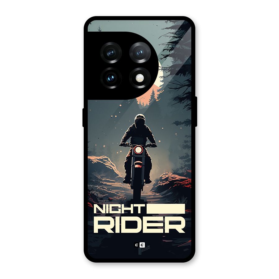 Night Rider Glass Back Case for OnePlus 11