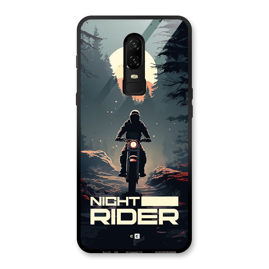 Night Rider Glass Back Case for OnePlus 6