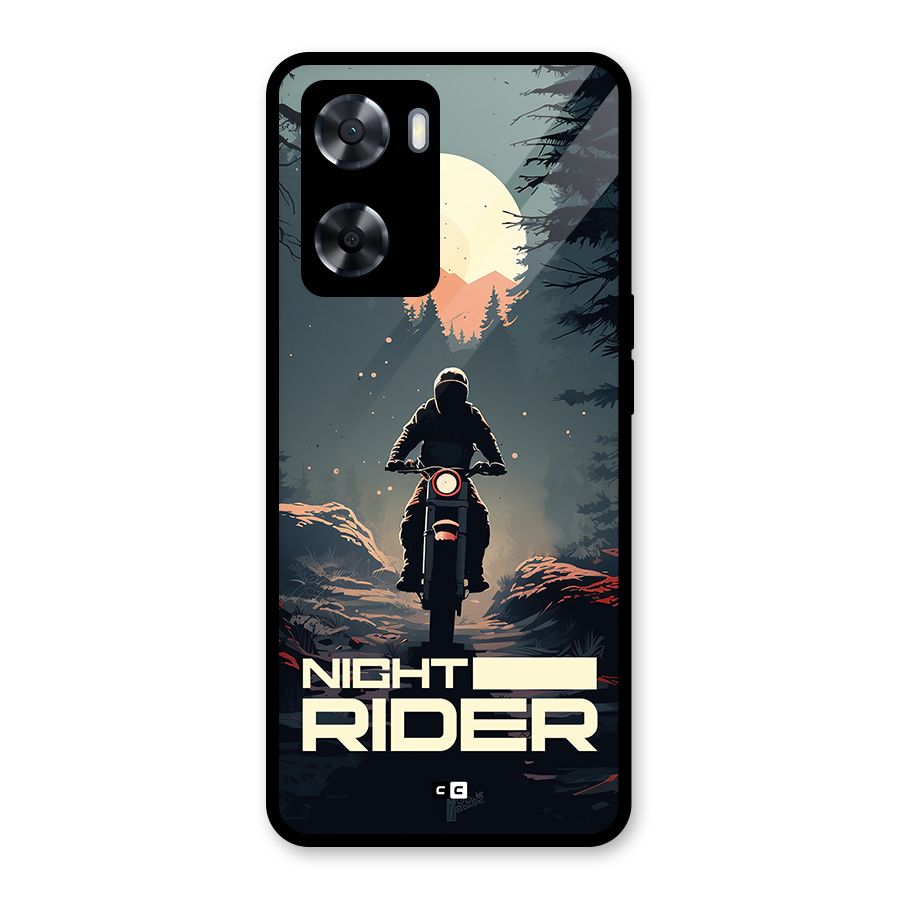 Night Rider Glass Back Case for Oppo A57 2022