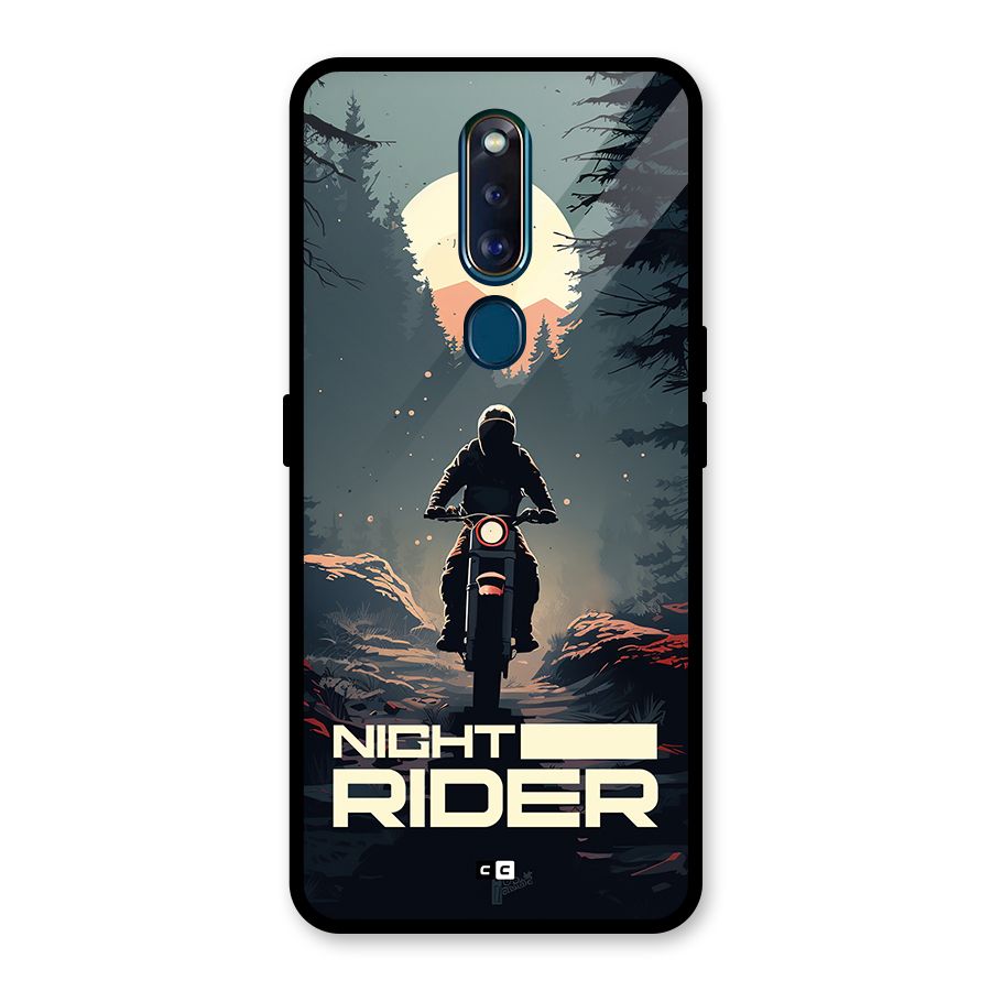 Night Rider Glass Back Case for Oppo F11 Pro