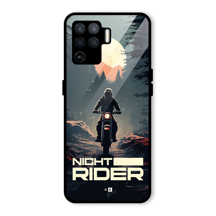 Night Rider Glass Back Case for Oppo F19 Pro