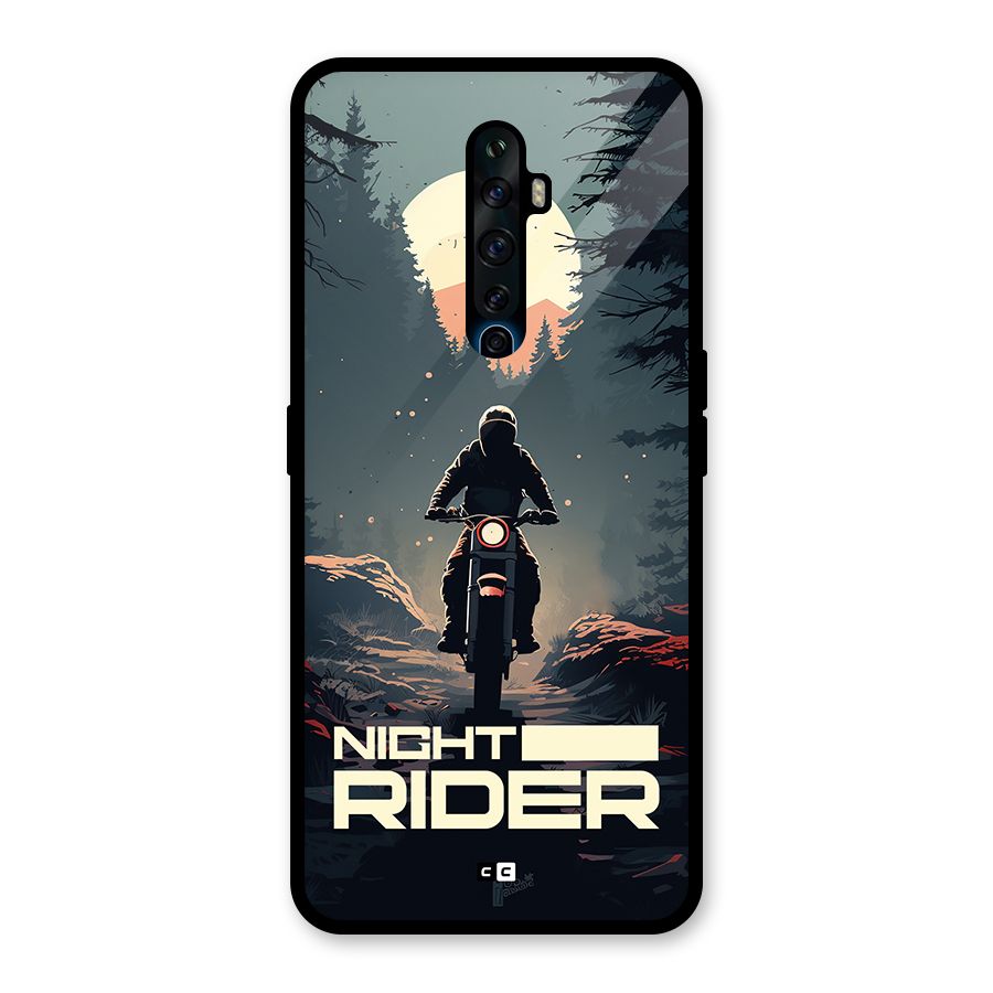 Night Rider Glass Back Case for Oppo Reno2 F