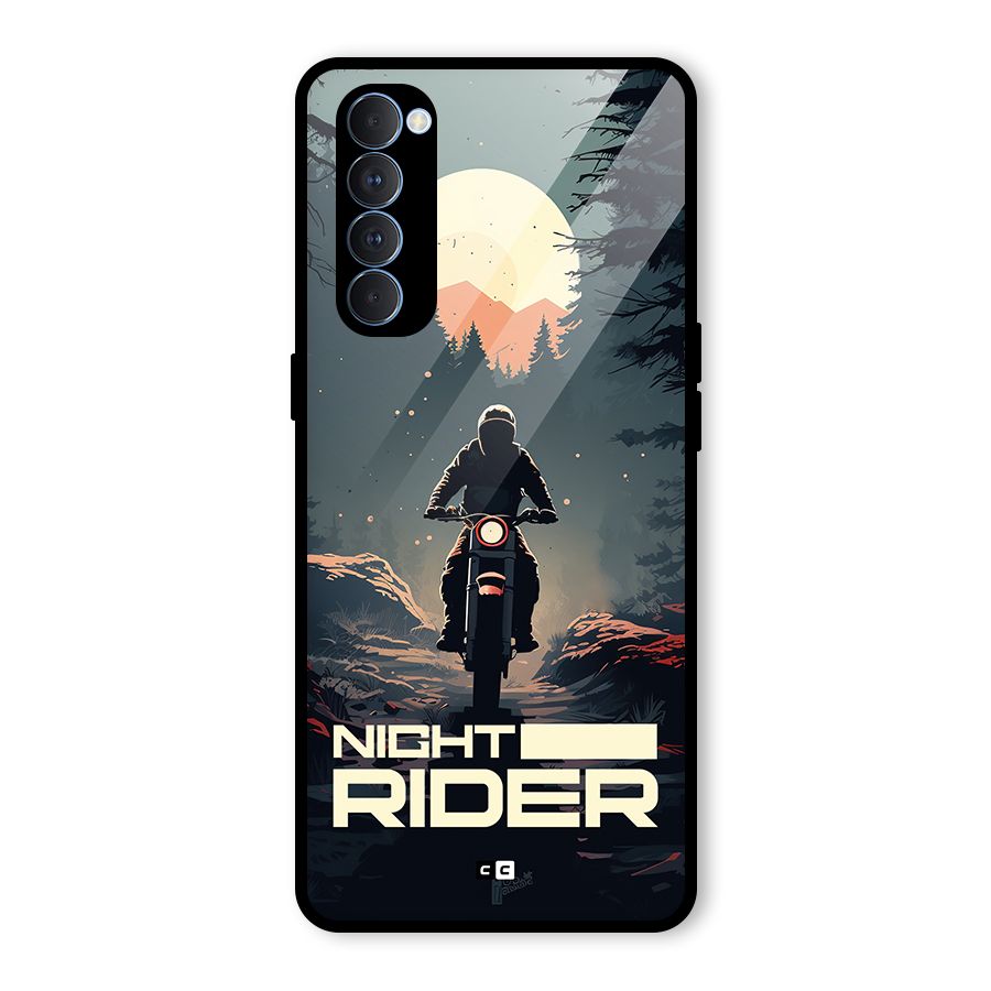 Night Rider Glass Back Case for Oppo Reno4 Pro