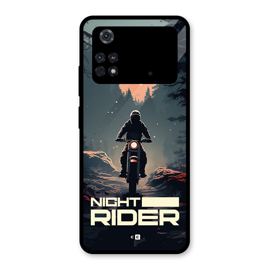 Night Rider Glass Back Case for Poco M4 Pro 4G