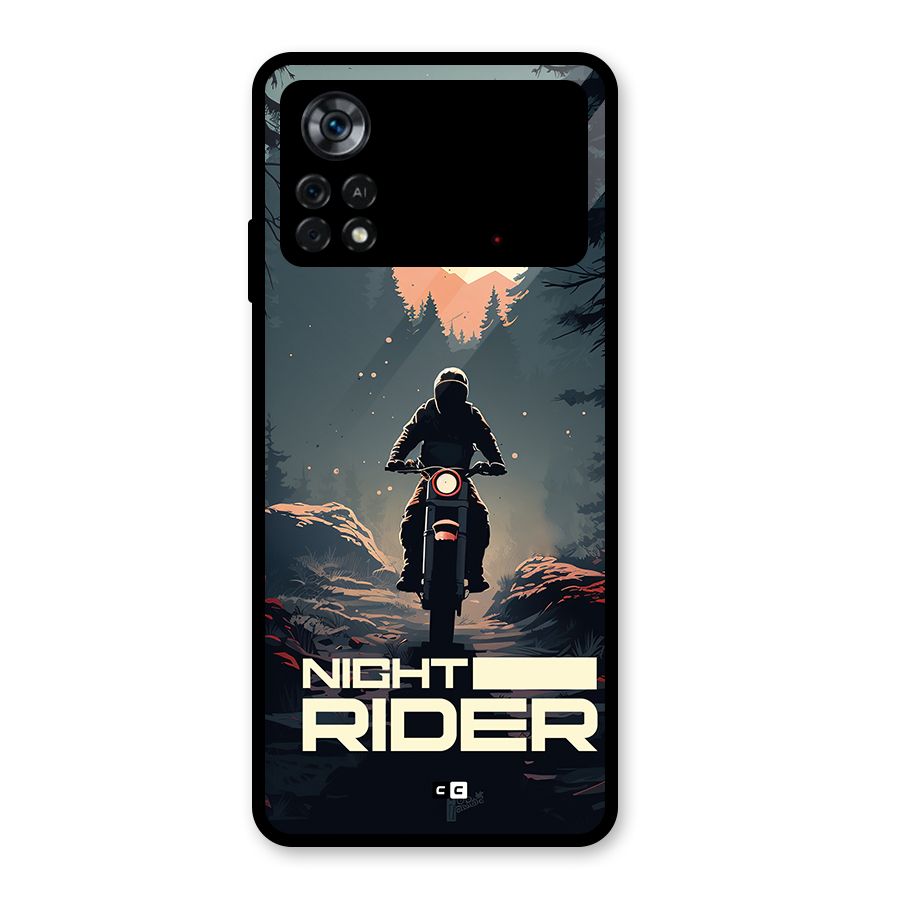 Night Rider Glass Back Case for Poco X4 Pro 5G