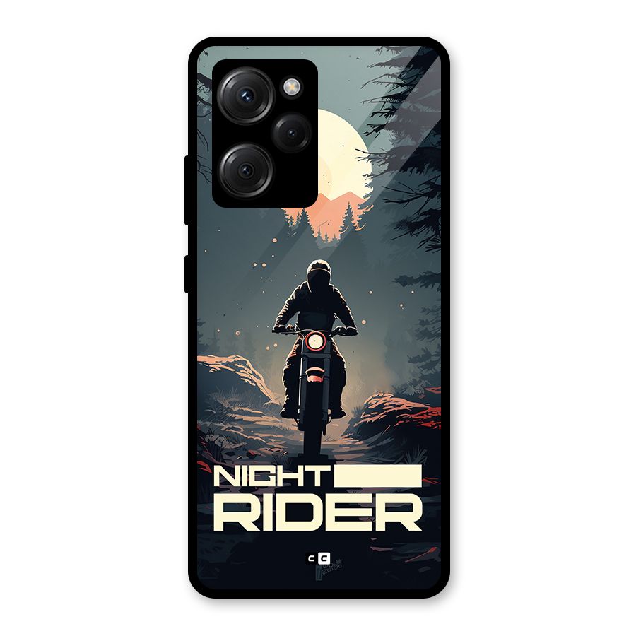 Night Rider Glass Back Case for Poco X5 Pro