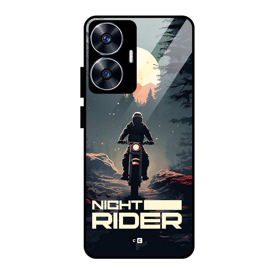 Night Rider Glass Back Case for Realme Narzo N55