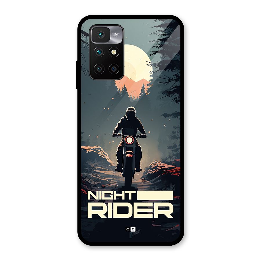 Night Rider Glass Back Case for Redmi 10 Prime